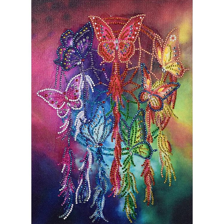 Butterfly Special Part Drill Diamond Painting 30X40CM(Canvas)-gbfke