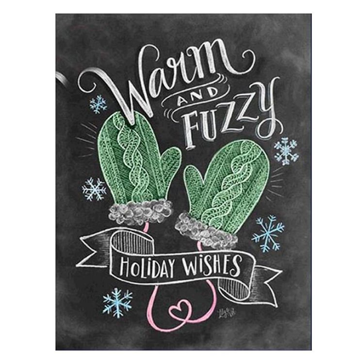 Holiday Wishes Round Part Drill Diamond Painting 30X40CM(Canvas)-gbfke