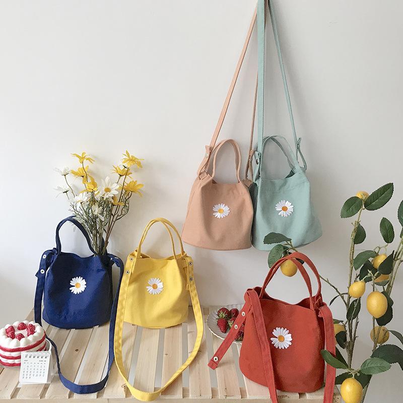 Canvas Bucket Shoulder Bag