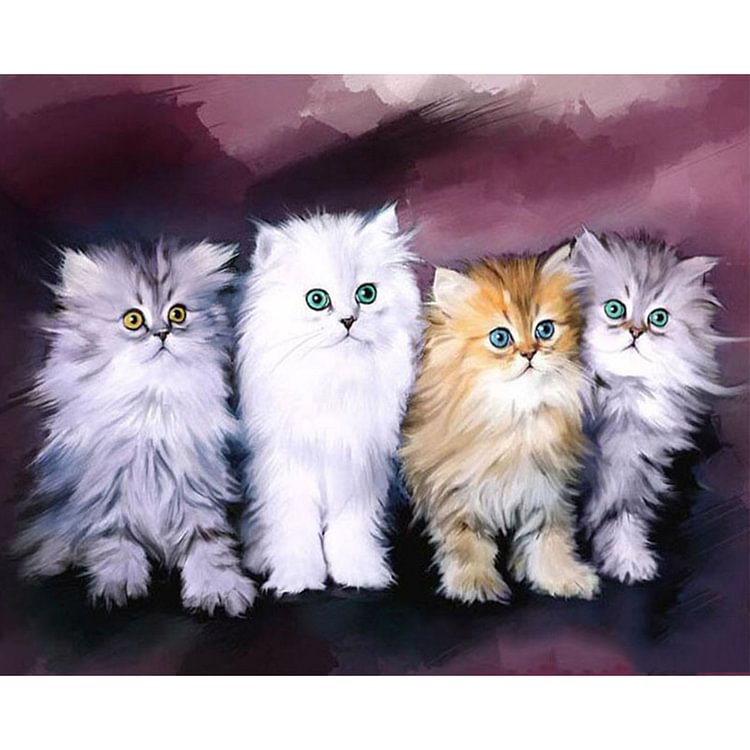 Cat 30*40CM(Canvas) Full Square Drill Diamond Painting gbfke
