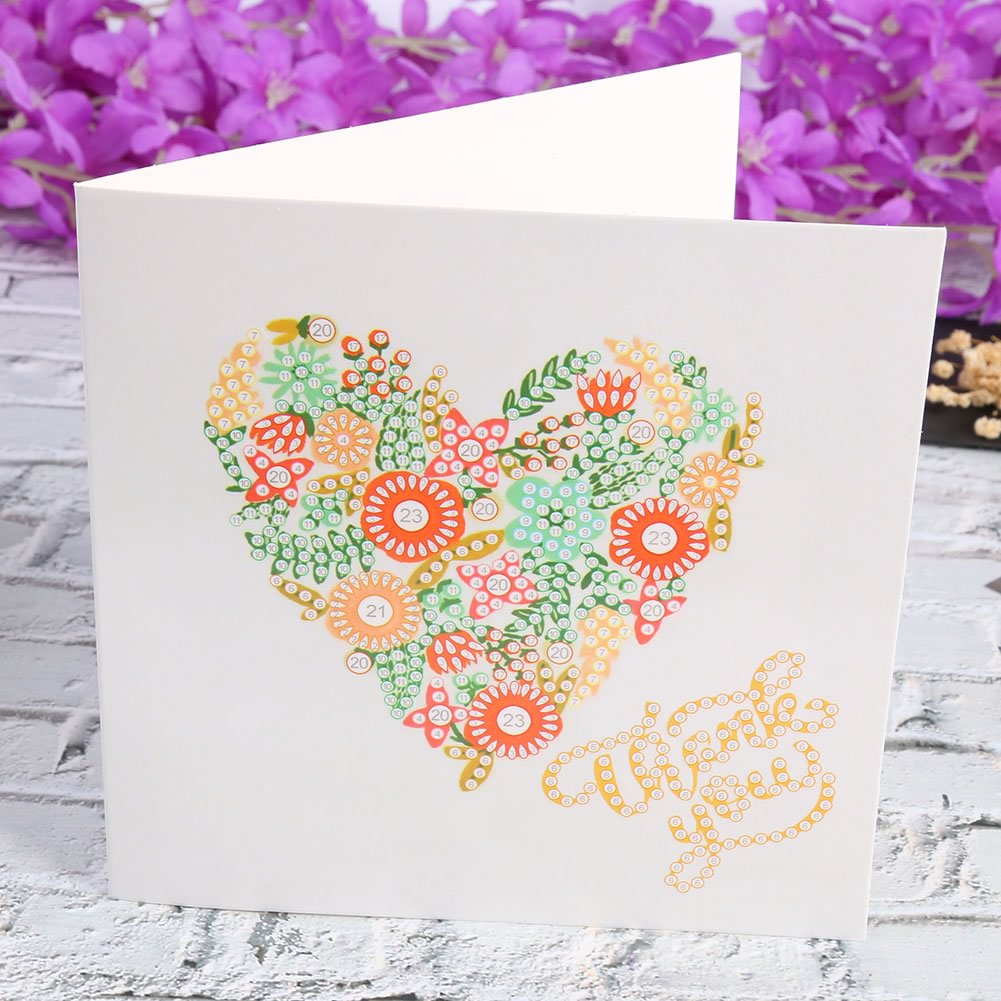 12pcs DIY Diamond Painting Greeting Card Special Shaped Xmas Postcard