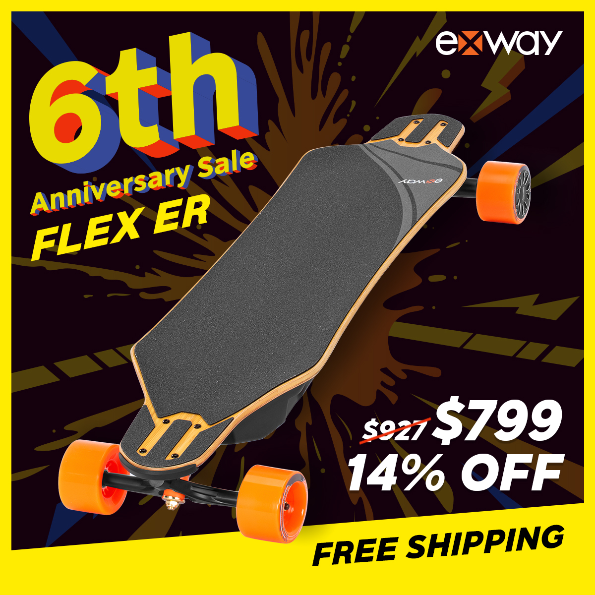 新品未使用！EXWAY Flex Riot｜最新電動スケートボード - スケートボード