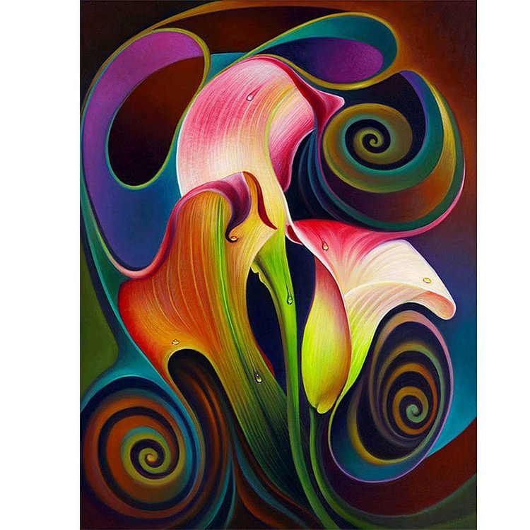 Calla Lily 30*40CM(Canvas) Full Round Drill Diamond Painting gbfke