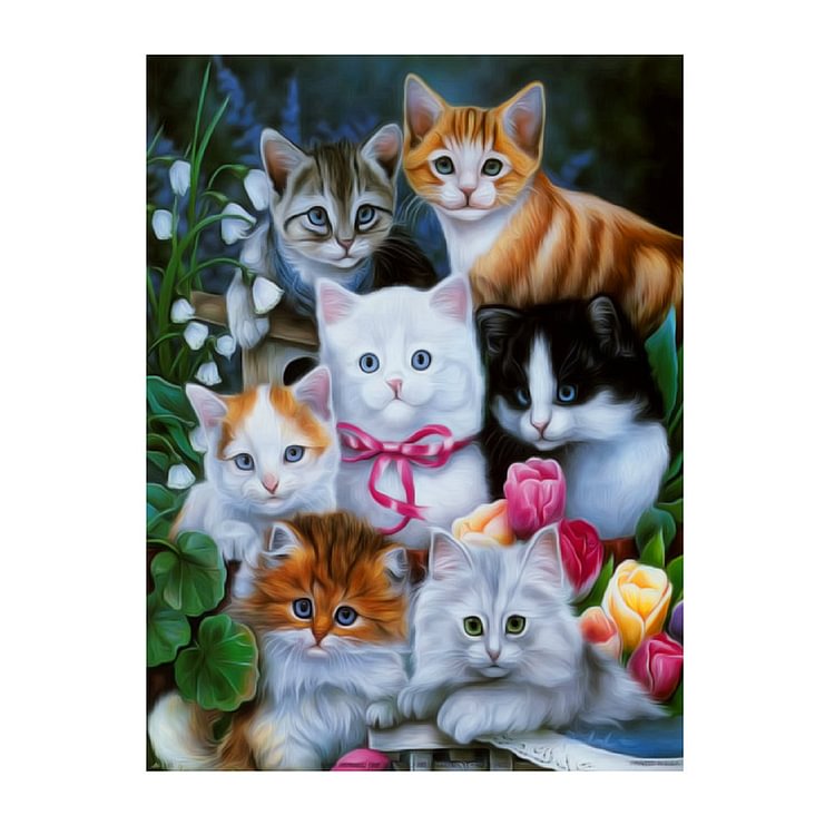 Animal Round Drill Diamond Painting 30X40CM(Canvas)-gbfke