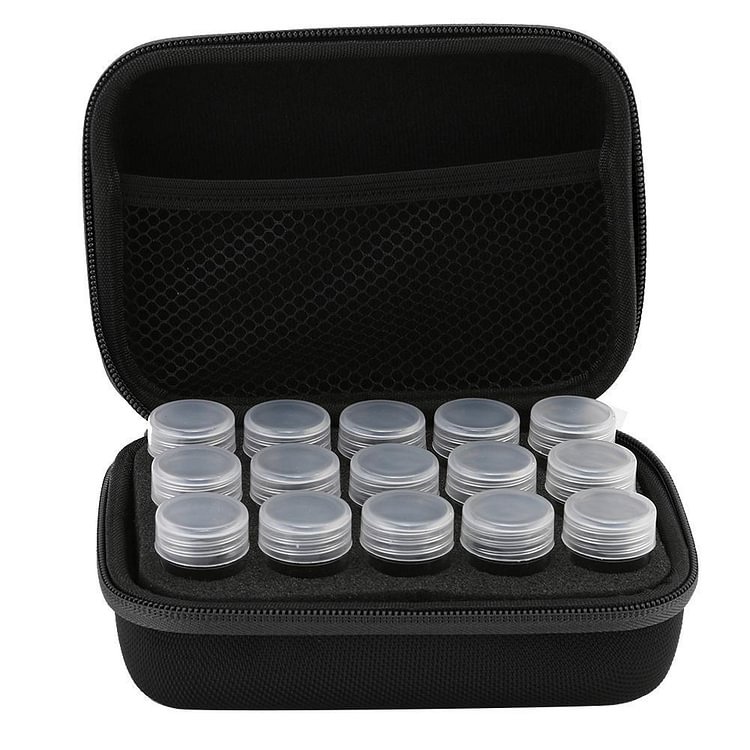 15 Bottles Diamond Painting Embroidery Tool Storage Container Box Hand Bag-gbfke