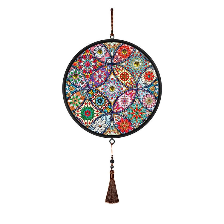 Mandala Pendant Coffee Tassel DIY Diamond Painting Special Shape Home Mural-gbfke