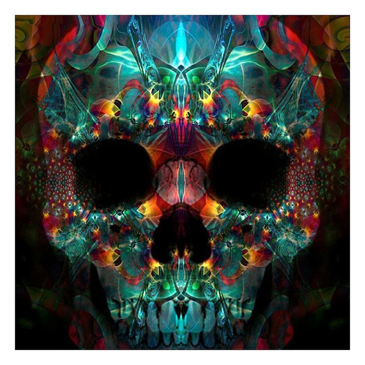 Novelty Skull Round Full Drill Diamond Painting 30X30CM(Canvas) gbfke