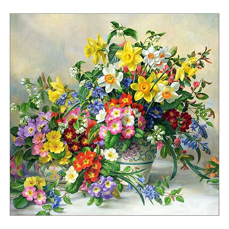 Flower Square Drill Diamond Painting 30X30CM(Canvas)-gbfke