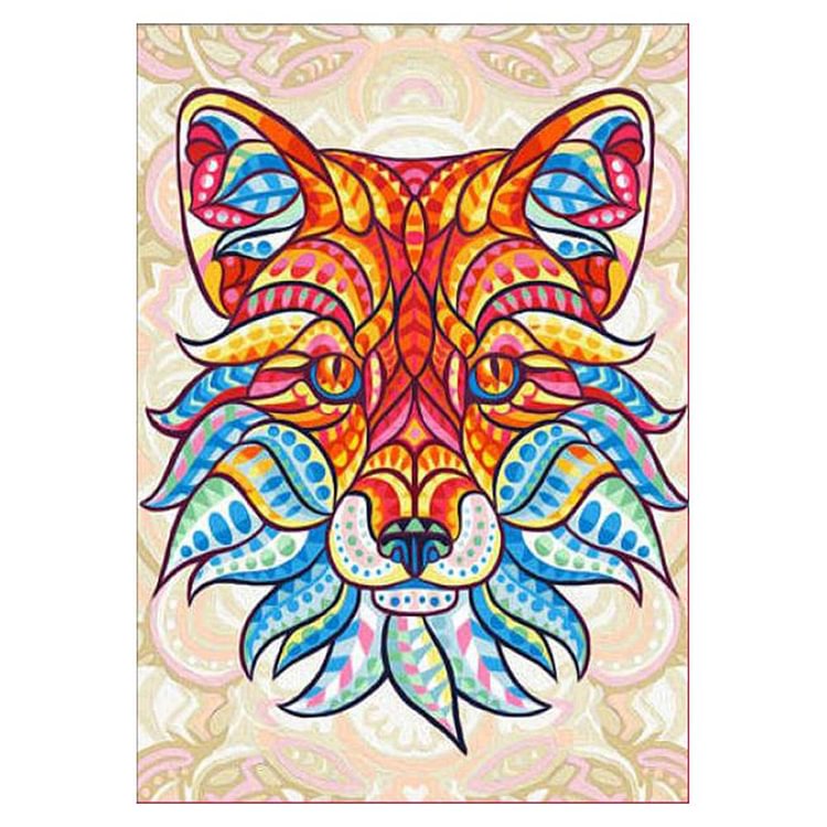 Colorful Tiger Round Drill Diamond Painting 30X40CM(Canvas)-gbfke