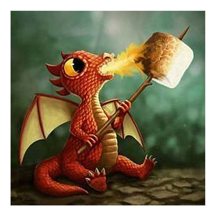 Charizard Dinosaur 30*30CM(Canvas) Full Round Drill Diamond Painting gbfke