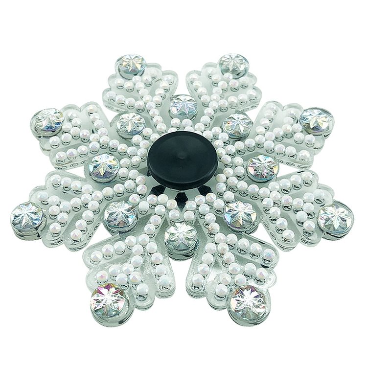 DIY Rhinestone Fingertip Gyro Diamond Hand Spinner Fidget Toy (Snowflake) gbfke