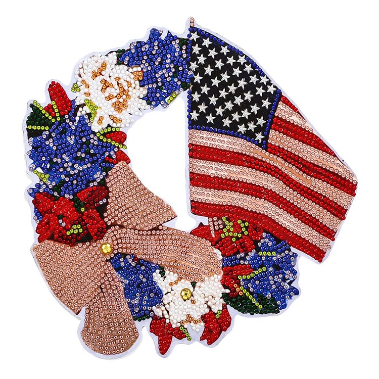 5D Diamond Wreath Gift DIY Resin Painting Kit Rhinestone Garland (DZ644)-gbfke