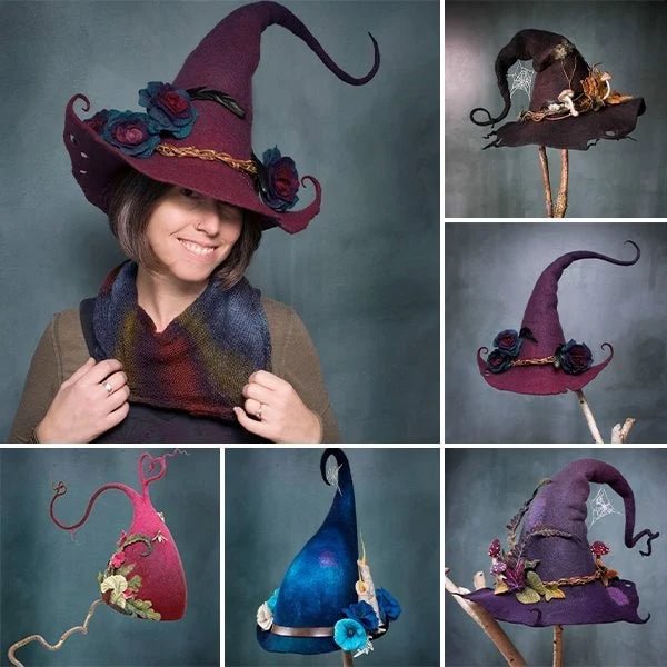 Halloween Party Felt Witch Hats  - vzzhome