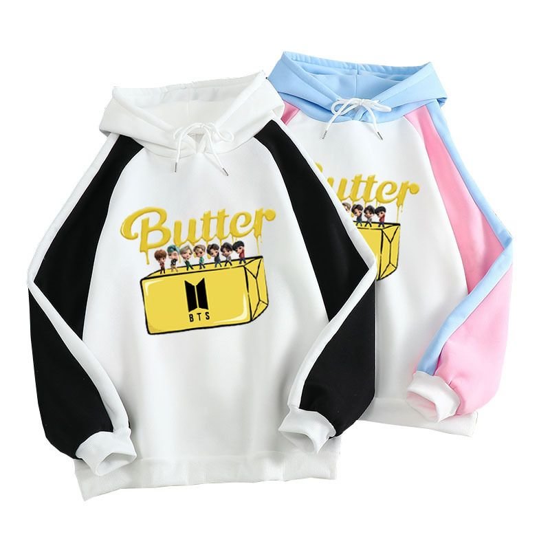 방탄소년단 Butter Collective Print Colorblock Hoodie