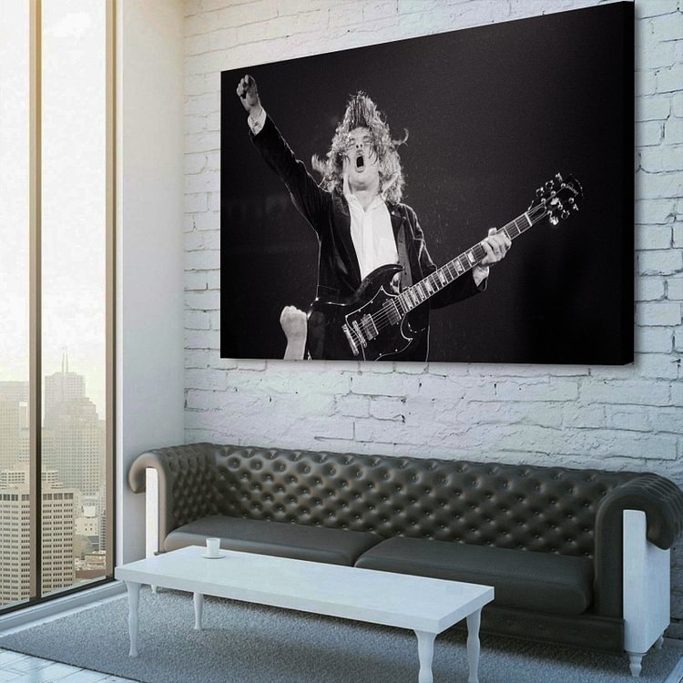 AC/DC Angus Young on stage Canvas Wall Art