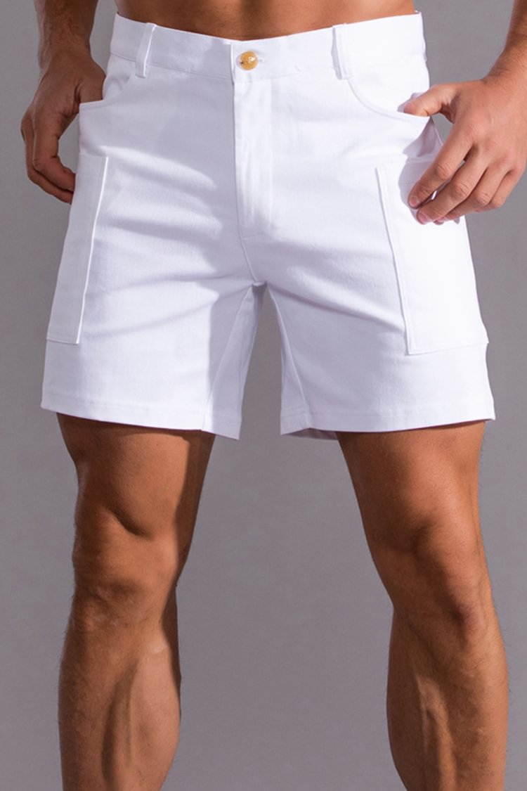 Tiboyz Casual Men's Simple Solid Color Shorts