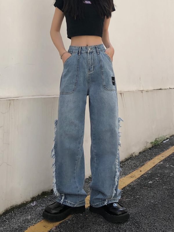 Vintage Casual Paneled Jeans