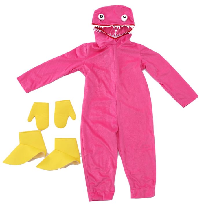 Mayoulove Poppy Playtime Huggy Wuggy Cosplay Costume for Kids Halloween Fancy Jumpsuit-Mayoulove