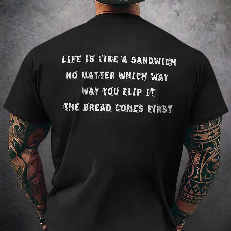 Livereid Life Is Like A Sandwich Print T-shirt - Livereid