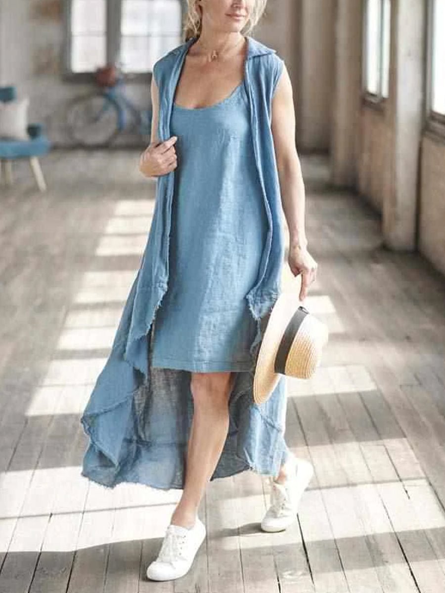 Women Casual Style Solid Color Loose Suit