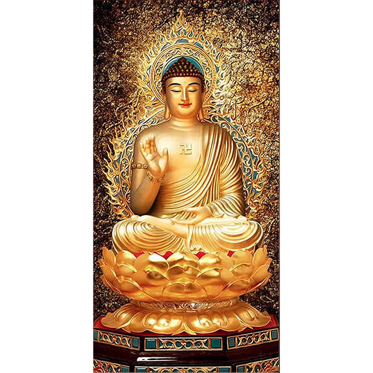 Buddha - Round Drill Diamond Painting - 45*85CM (Big Size)