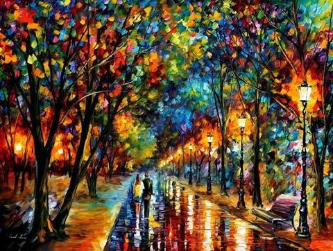 Paint by Numbers Kit for Adults by Alto Crafto - Lights in Raining night、bestdiys、sdecorshop