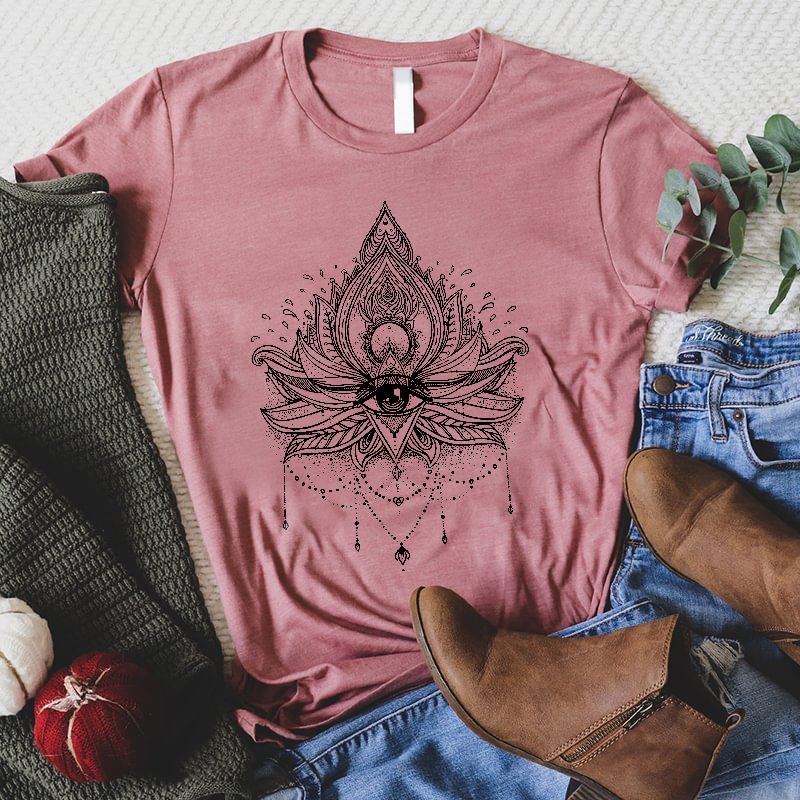   Evil eye printed casual women's t-shirt designer - Neojana