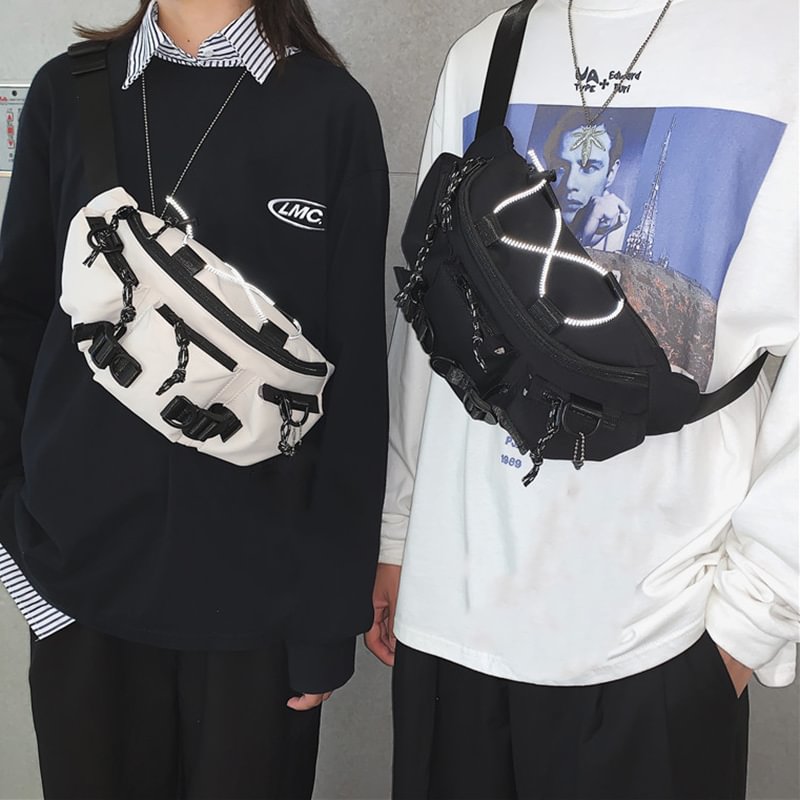 Tooling style large-capacity messenger bag fashion sports diagonal chest bag / Techwear Club / Techwear