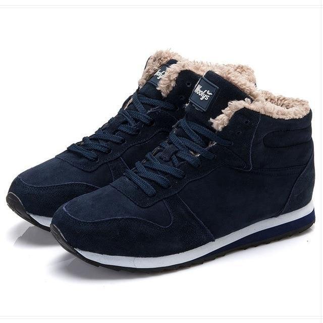 Winter Boots Men Leather Winter Shoes Men Plus Size Sneakers For Winter Ankle Boots-Corachic
