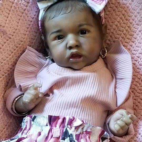 Newborn African American Reborn Dolls 20'' Rosale Truly Cute Baby Toddler Girl for Nursing Play -Creativegiftss® - [product_tag]