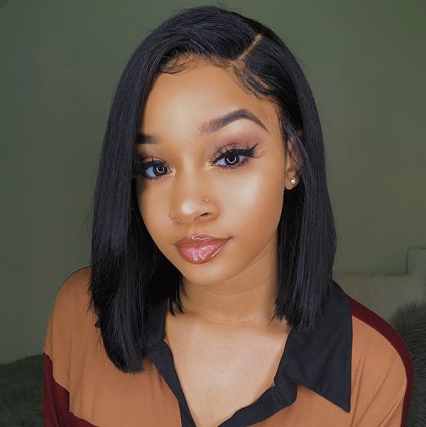 10-16 inch BOB wig，4×4 hand-woven frontals lace wig
