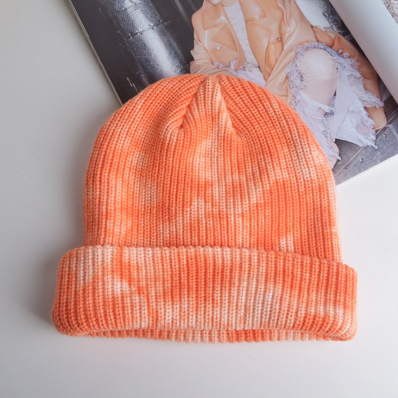   Tie dye all-match cozy cotton knitted hat - Neojana