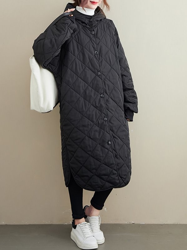 Stylish Solid Warm Cotton-Padded Coat