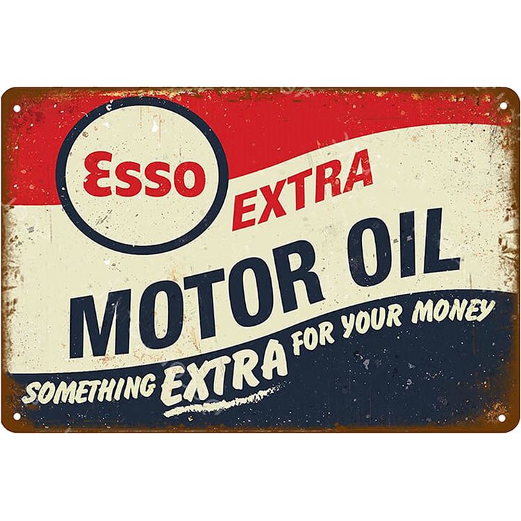 Esso Extra Motor Oil - Vintage Tin Signs