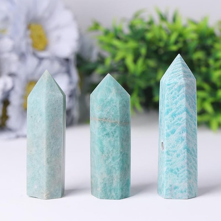 Wholesale Natural Polished Amazon Towers Points Bulk Natural Crystal Amazonite Tower Crystal wholesale suppliers