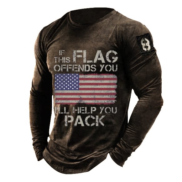 Mens Flag Offends Retro Casual T-Shirts / [viawink] /