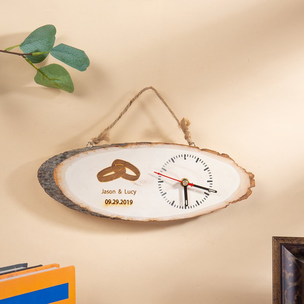 Personalized Engraved Photo Clock Mori Series Wall Clock