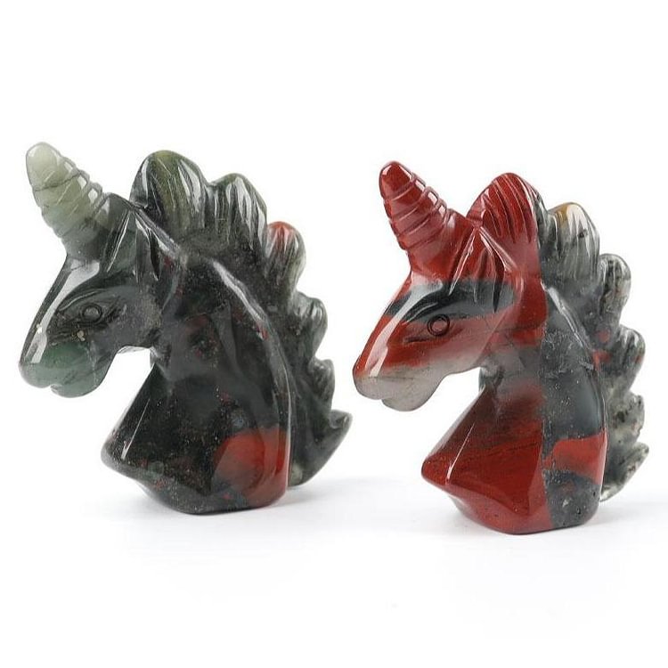 2" African Bloodstone Crystal Carving Animal Bulk Unicorn Crystal wholesale suppliers