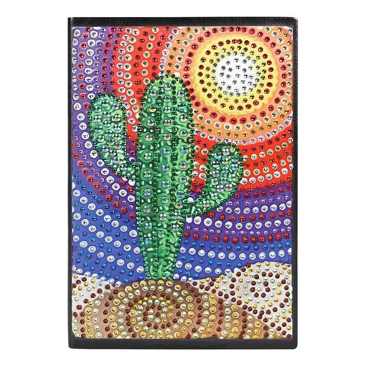 DIY Cactus Special Shaped Diamond Painting 60 Pages A5 Notebook Diary Book