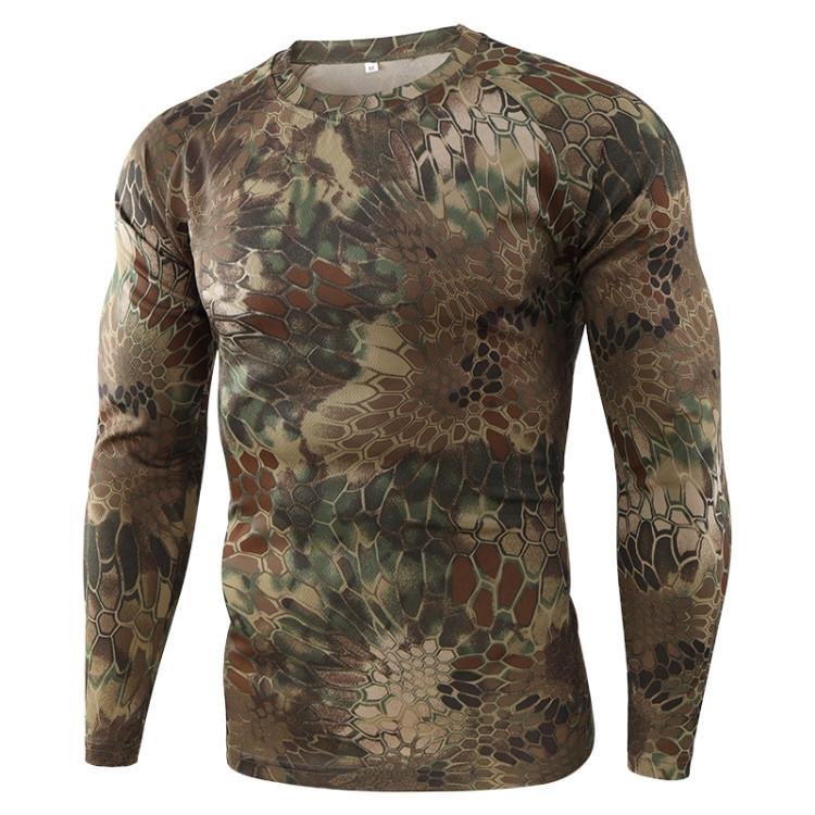 Men's Outdoor Quick-drying Camouflage Long Sleeve Tactical T-shirt / [viawink] /