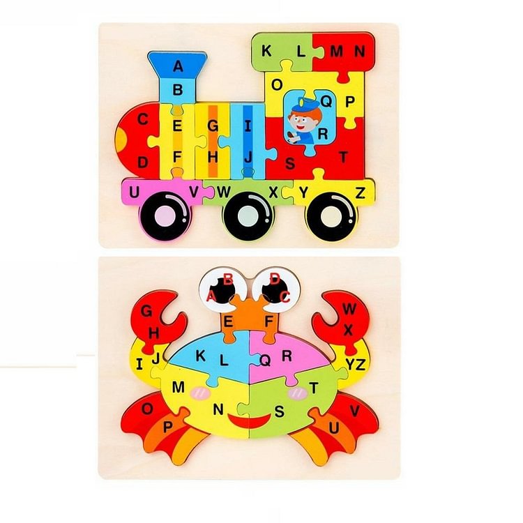 26 letter colorful cartoon animal puzzle for kids ages 0-7-Mayoulove