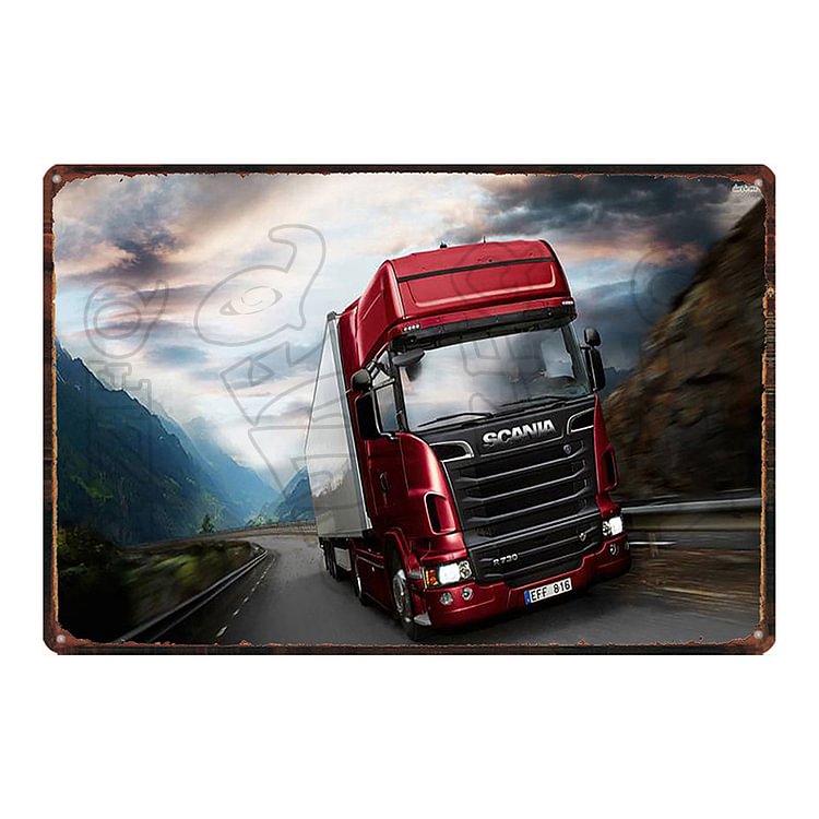 Scania Trucks - Vintage Tin Signs/Wooden Signs - 20x30cm & 30x40cm