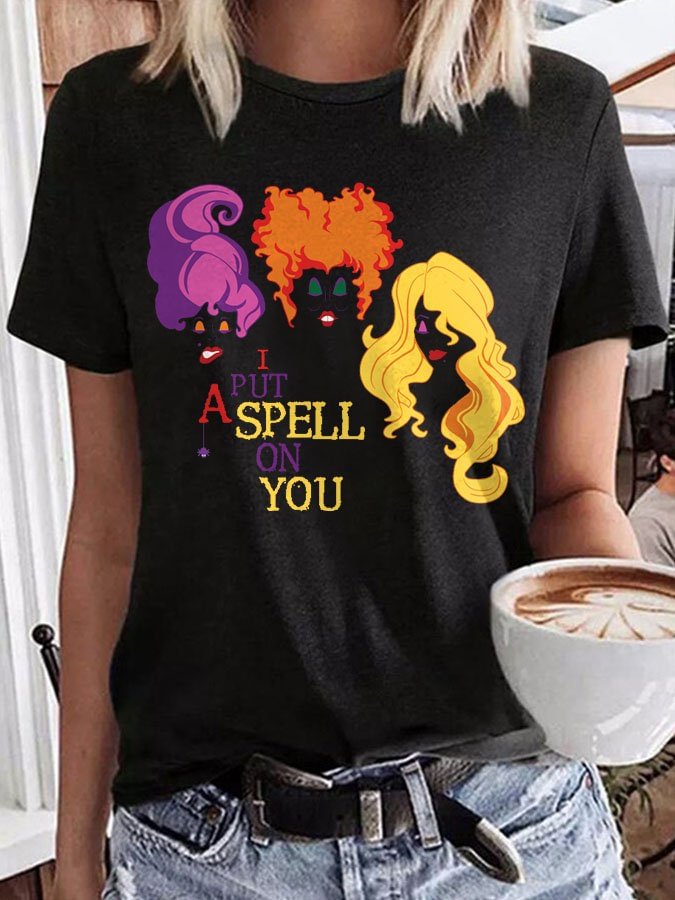Halloween Sanderson Sister's Put A Spell On You Print T-Shirt
