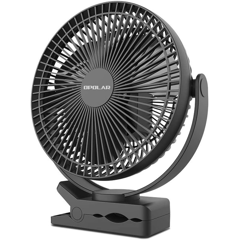 10000mAh 8-Inch Rechargeable Battery Operated Clip on Fan, 4 Speeds Fast Air Circulating USB Fan, Sturdy Clamp Portable for Outdoor Camper Golf Cart or Indoor Gym、、sdecorshop
