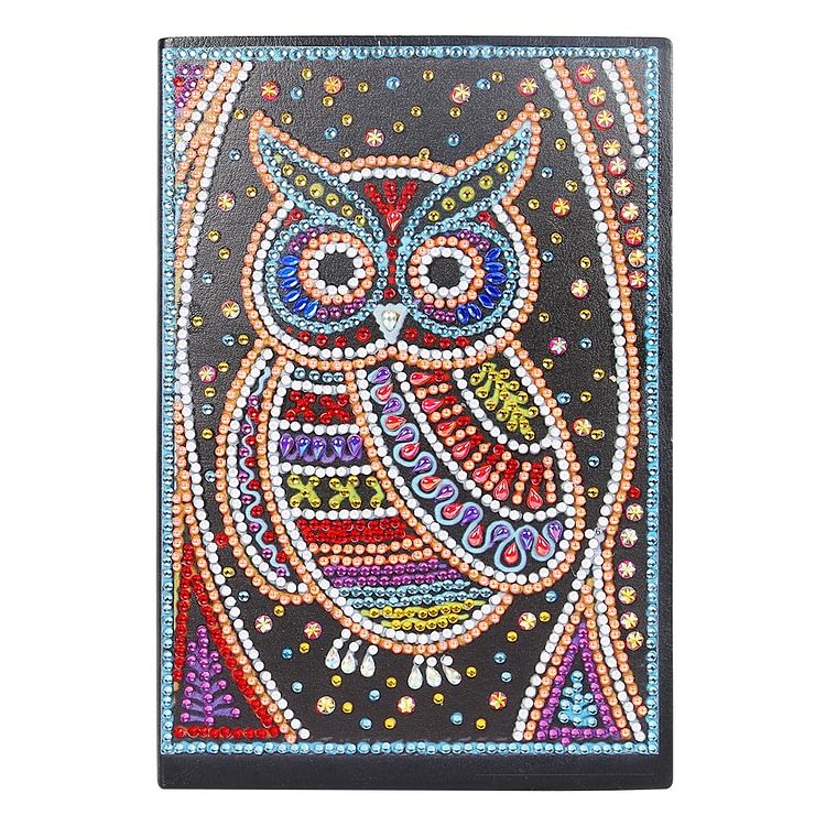 Owl-DIY Creative Diamond 50 Pages A5 Notebook