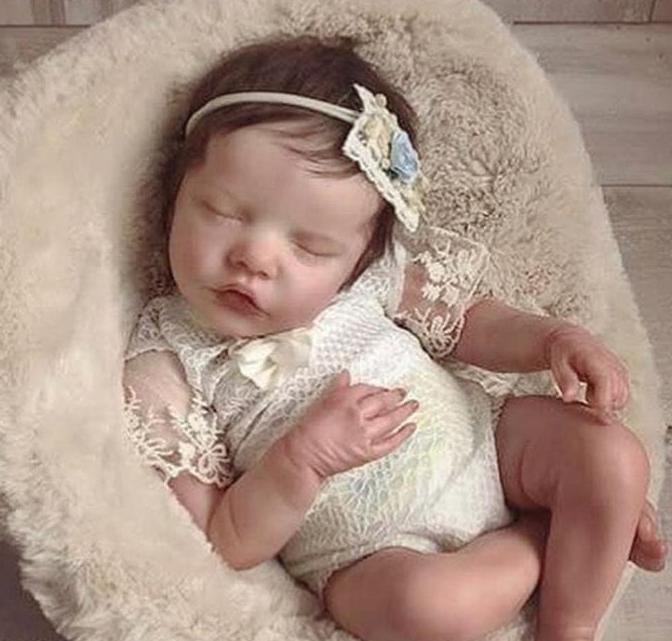 New Reborn 17inches Truly Weighted Asleep Silicone Baby Girl Doll Nadalina, Special Gift for Kids 2022 -Creativegiftss® - [product_tag]