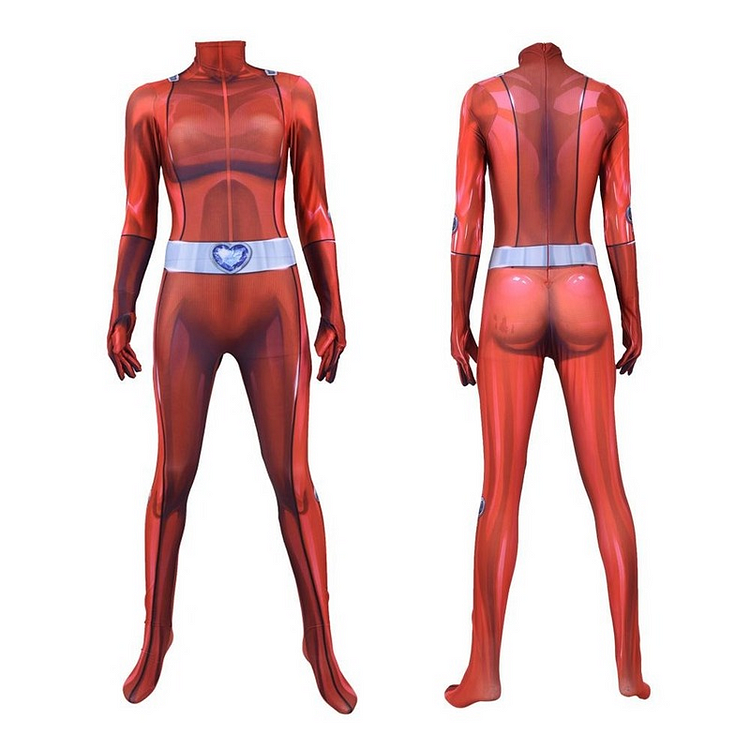 Mayoulove Totally Spies Mandy Cosplay Costume Kids Adults Bodysuit Halloween Fancy Jumpsuits-Mayoulove
