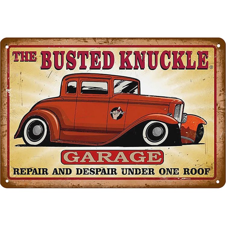 The Busted Knuckle GARAGE - Vintage Tin Signs/Wooden Signs - 20x30cm & 30x40cm