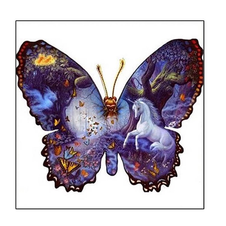 Butterfly C Drill Diamond Painting 30X30CM(Canvas)-gbfke