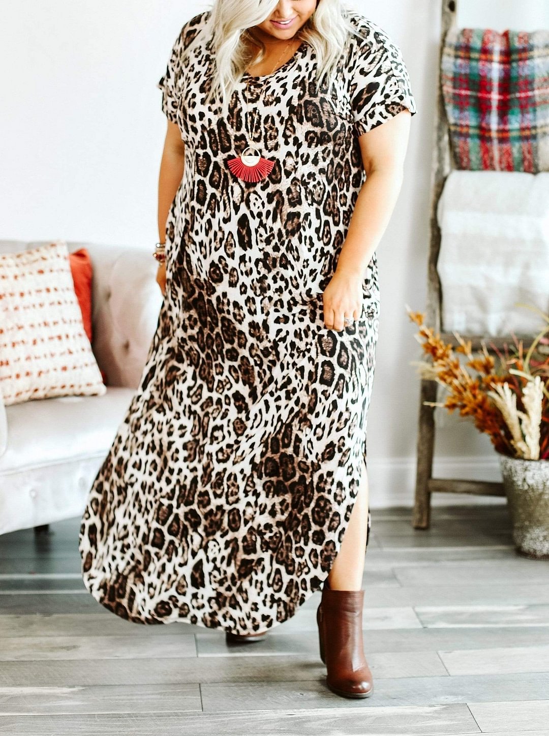 New Girl Dress | Cute Leopard Plus Size Dress